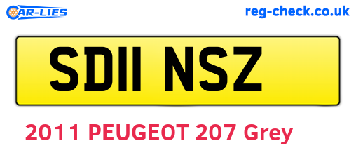 SD11NSZ are the vehicle registration plates.