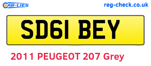SD61BEY are the vehicle registration plates.