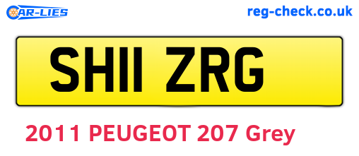 SH11ZRG are the vehicle registration plates.