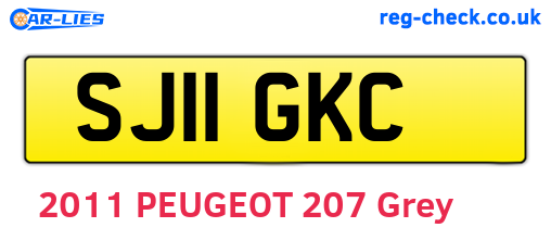 SJ11GKC are the vehicle registration plates.