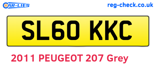 SL60KKC are the vehicle registration plates.