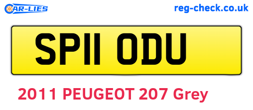 SP11ODU are the vehicle registration plates.