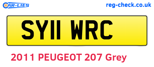 SY11WRC are the vehicle registration plates.