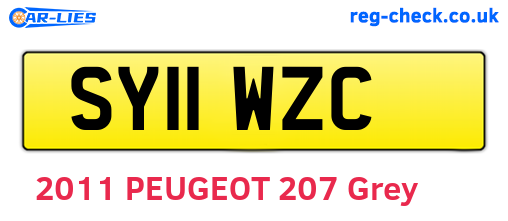 SY11WZC are the vehicle registration plates.