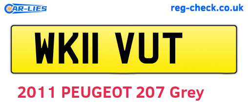 WK11VUT are the vehicle registration plates.