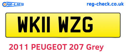 WK11WZG are the vehicle registration plates.