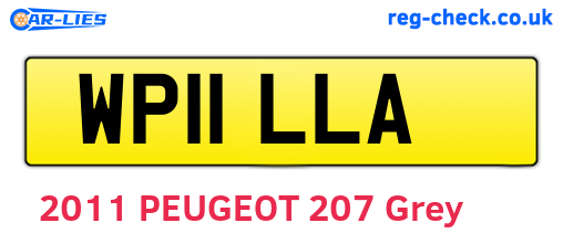 WP11LLA are the vehicle registration plates.