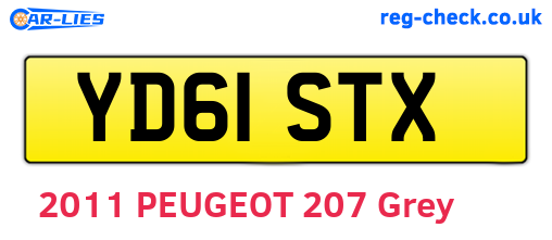 YD61STX are the vehicle registration plates.