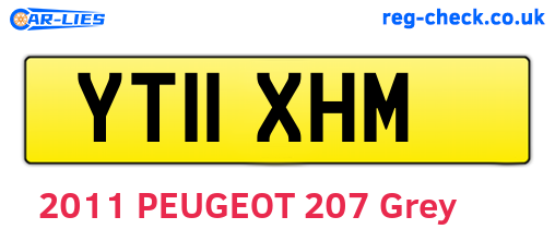 YT11XHM are the vehicle registration plates.