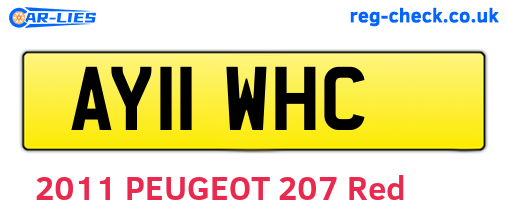 AY11WHC are the vehicle registration plates.