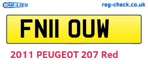 FN11OUW are the vehicle registration plates.