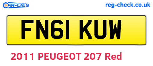FN61KUW are the vehicle registration plates.
