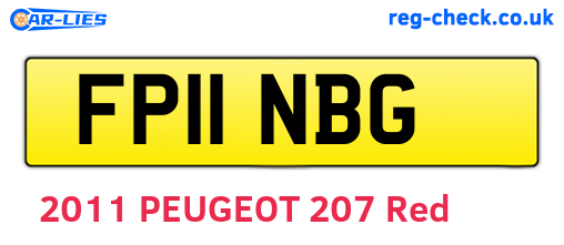 FP11NBG are the vehicle registration plates.