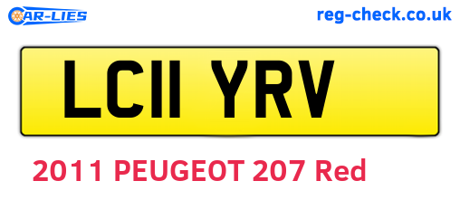 LC11YRV are the vehicle registration plates.