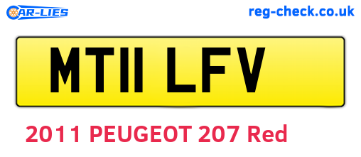 MT11LFV are the vehicle registration plates.