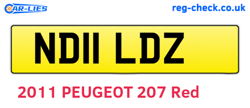 ND11LDZ are the vehicle registration plates.