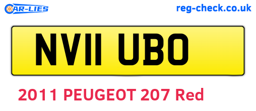NV11UBO are the vehicle registration plates.