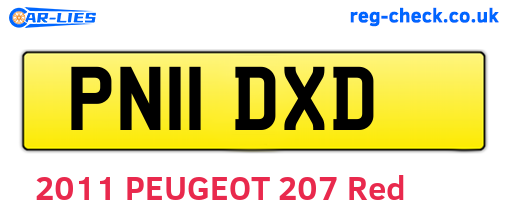 PN11DXD are the vehicle registration plates.
