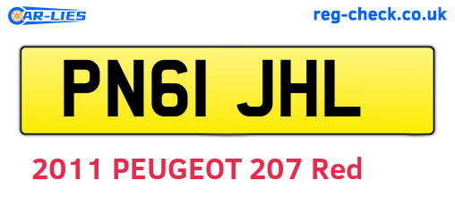 PN61JHL are the vehicle registration plates.