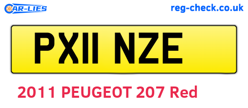 PX11NZE are the vehicle registration plates.