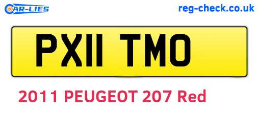 PX11TMO are the vehicle registration plates.