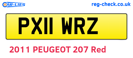 PX11WRZ are the vehicle registration plates.