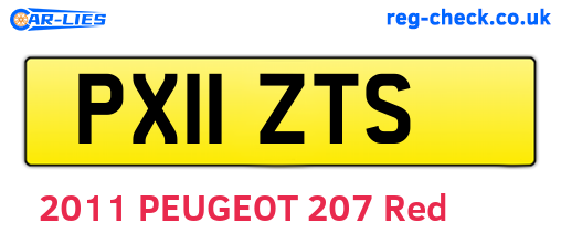 PX11ZTS are the vehicle registration plates.