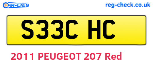 S33CHC are the vehicle registration plates.