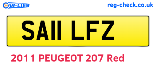 SA11LFZ are the vehicle registration plates.