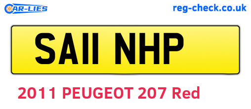 SA11NHP are the vehicle registration plates.