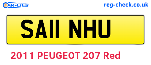 SA11NHU are the vehicle registration plates.