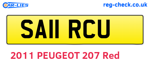 SA11RCU are the vehicle registration plates.