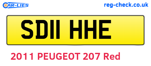 SD11HHE are the vehicle registration plates.