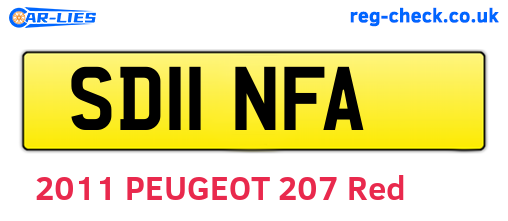 SD11NFA are the vehicle registration plates.