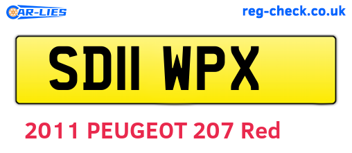 SD11WPX are the vehicle registration plates.