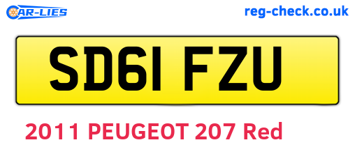 SD61FZU are the vehicle registration plates.