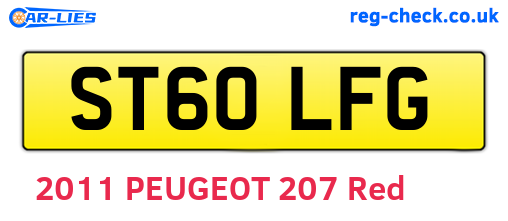 ST60LFG are the vehicle registration plates.