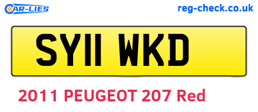 SY11WKD are the vehicle registration plates.