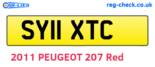 SY11XTC are the vehicle registration plates.