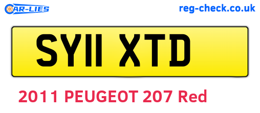 SY11XTD are the vehicle registration plates.