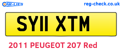 SY11XTM are the vehicle registration plates.