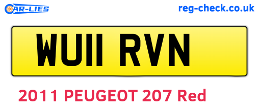 WU11RVN are the vehicle registration plates.