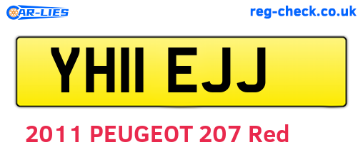 YH11EJJ are the vehicle registration plates.
