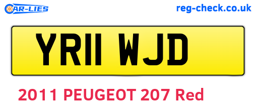 YR11WJD are the vehicle registration plates.