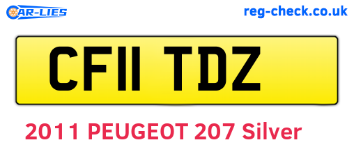 CF11TDZ are the vehicle registration plates.