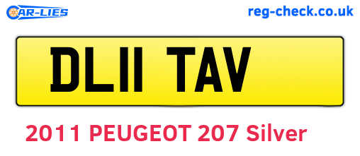 DL11TAV are the vehicle registration plates.