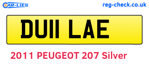 DU11LAE are the vehicle registration plates.