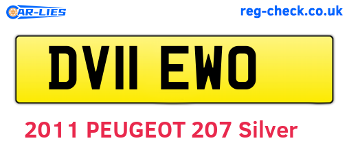 DV11EWO are the vehicle registration plates.