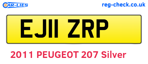 EJ11ZRP are the vehicle registration plates.