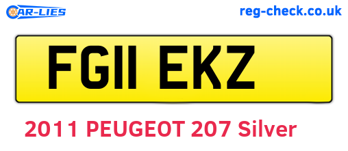 FG11EKZ are the vehicle registration plates.